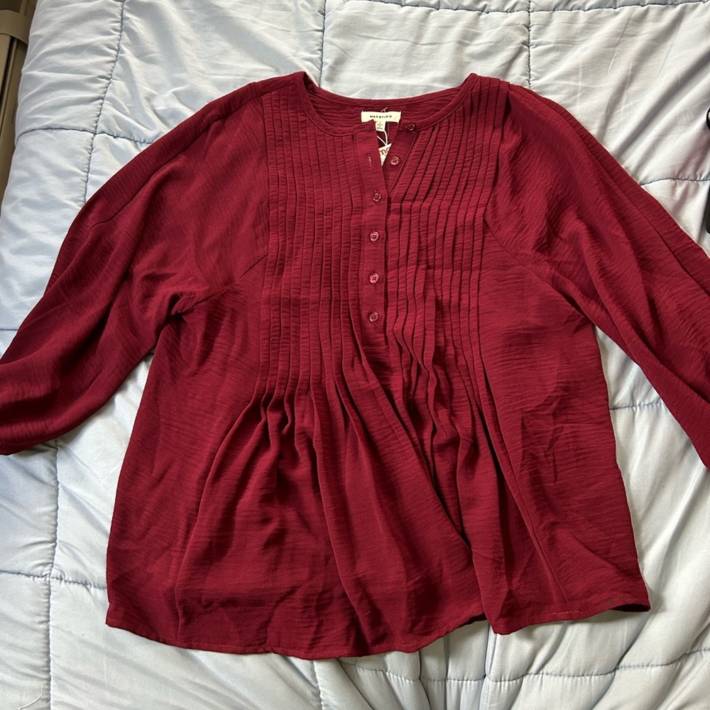 NWT Max Studio Red Blouse